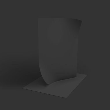 Sayfaları kavisli köşeleri yığını. İş mockup şablonu.