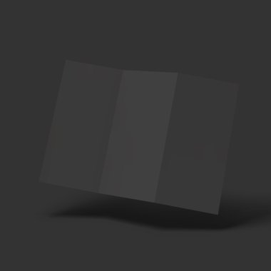 Boş panelli kağıt broşür mockup.