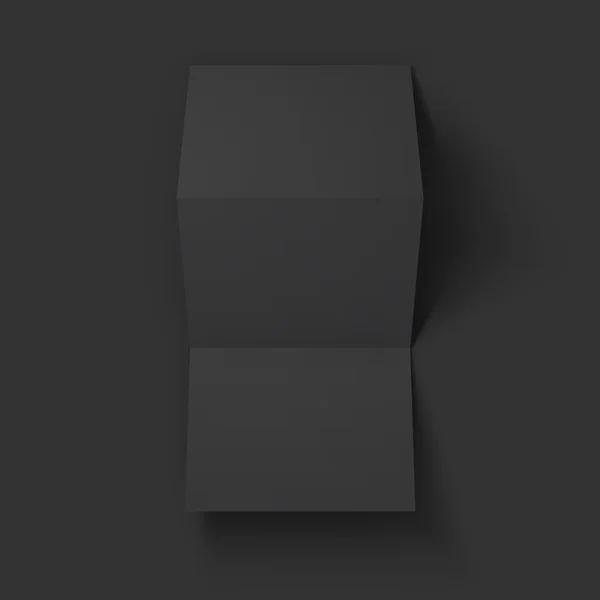 空白 3 つ折り紙パンフレット モックアップ. — ストックベクタ
