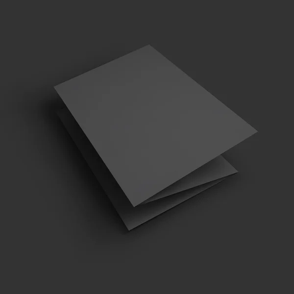 Boş panelli kağıt broşür mockup.