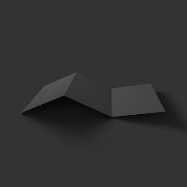 Boş panelli kağıt broşür mockup.