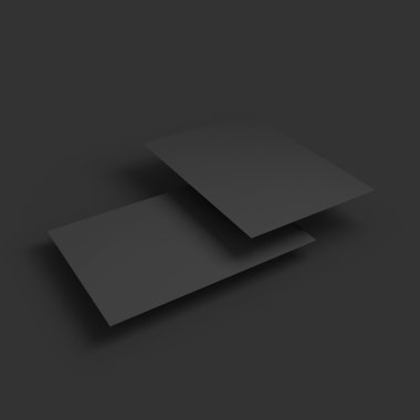Sayfaları kavisli köşeleri yığını. İş mockup şablonu.