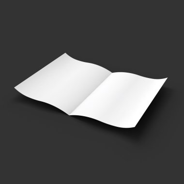 Beyaz boş dergi yayılır. İş mockup şablonu.