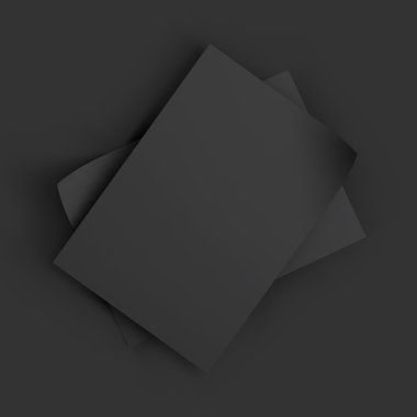 Sayfaları kavisli köşeleri yığını. İş mockup şablonu.