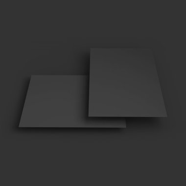 Sayfaları kavisli köşeleri yığını. İş mockup şablonu.