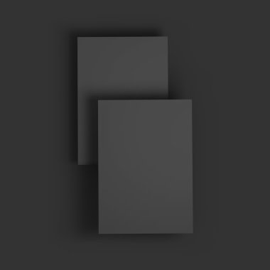 Sayfaları kavisli köşeleri yığını. İş mockup şablonu.