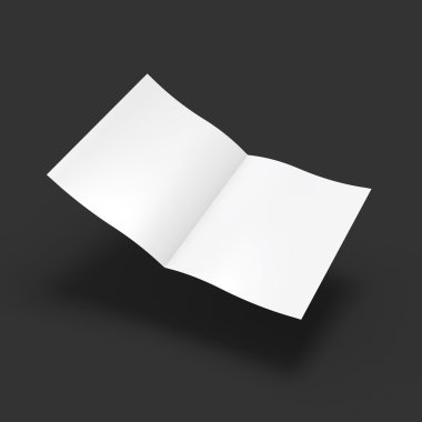 Beyaz boş dergi yayılır. İş mockup şablonu.