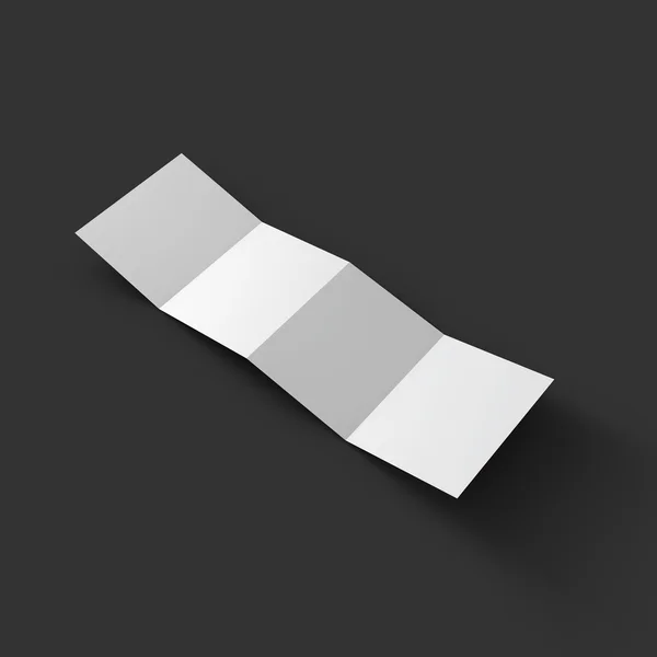 Zigzag dört broşür mockup şablonu.