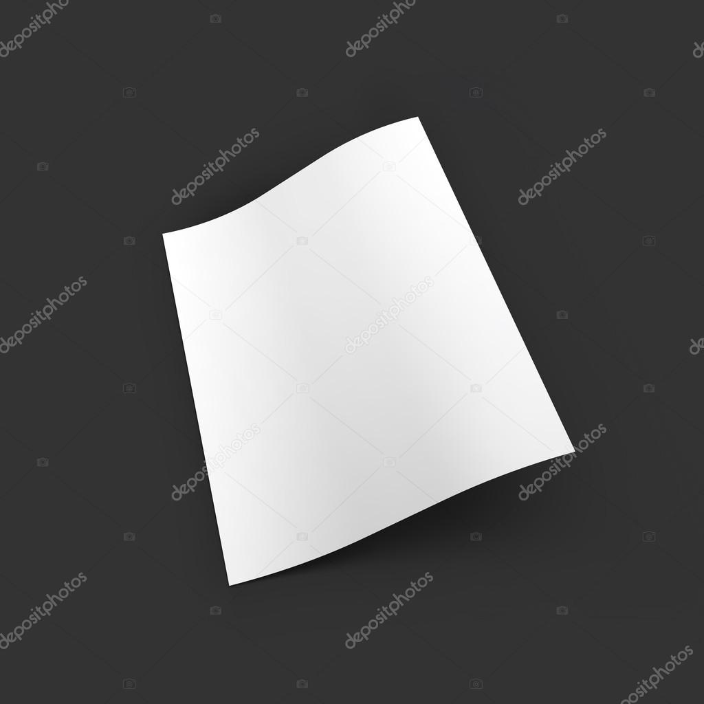 Page with curved corners. Business mockup template.