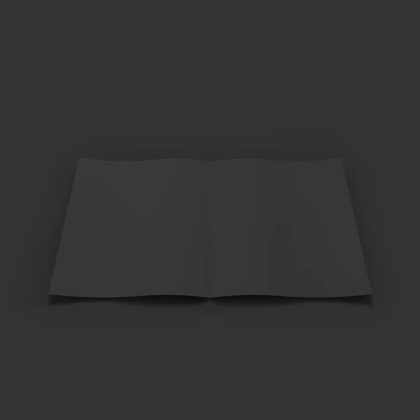 Черный пустой журнал распространяется. Шаблон бизнес-макета . — стоковый вектор