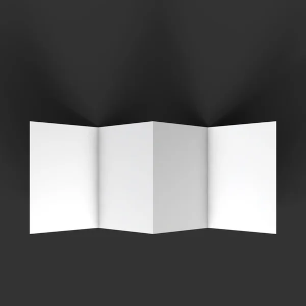 Zigzag dört broşür mockup şablonu.