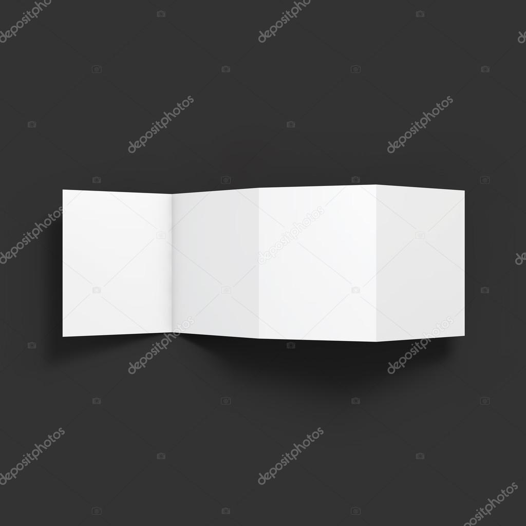 Zigzag four brochure mockup template.