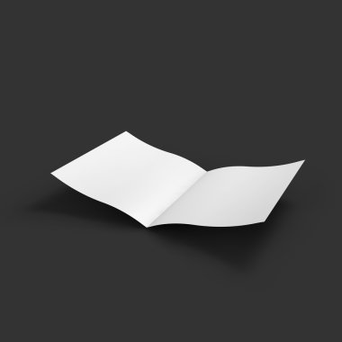 Beyaz boş dergi yayılır. İş mockup şablonu.