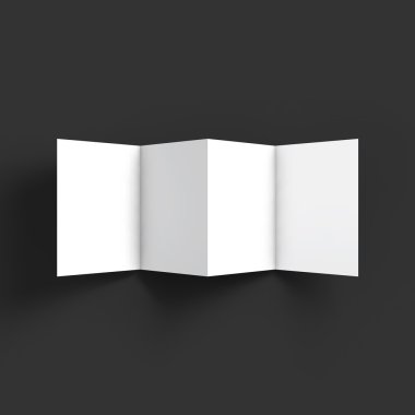 Zigzag dört broşür mockup şablonu.