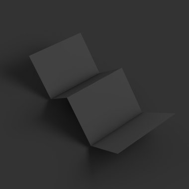 Zigzag dört broşür mockup şablonu.