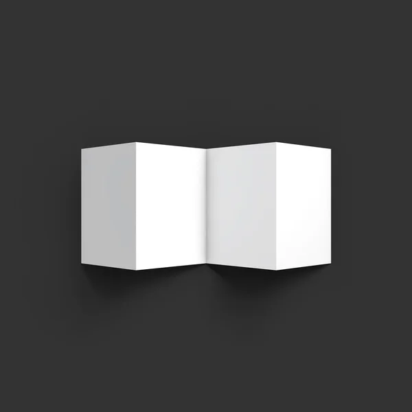 Zigzag four brochure mockup template. — Stock Vector