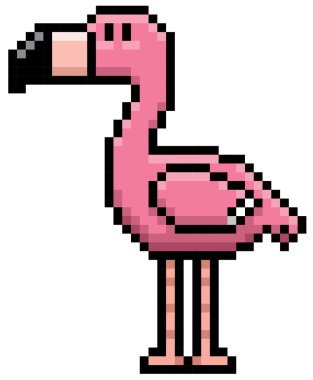 Flamingo karakter karikatür