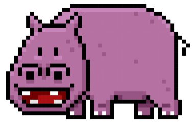 Cartoon Hippopotamus character clipart