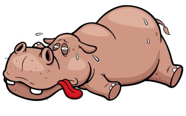 Cartoon Hippo character clipart