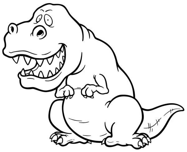 Personagem de desenho animado dinossauro — Vetor de Stock