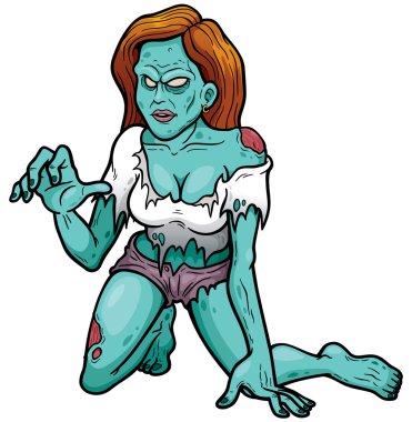 Çizgi film kadın zombi
