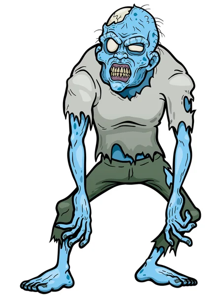 Çizgi film zombi karakteri — Stok Vektör