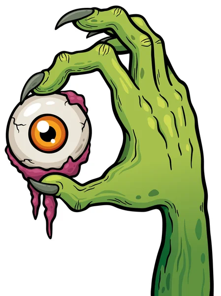 Mão zombie desenhos animados — Vetor de Stock