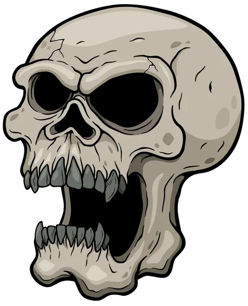 Cartoon Skull head — Stock Vector