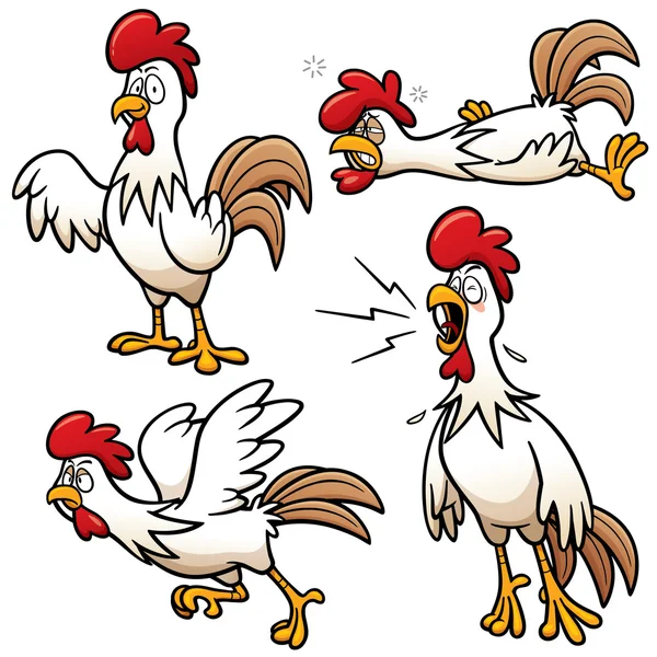 Conjunto de caracteres de frango — Vetor de Stock