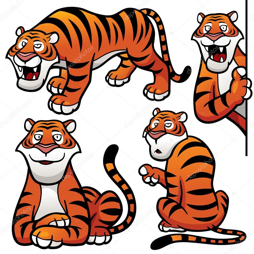 Cartoon Tiger Character Stock Illustration by ©sararoom #115262136