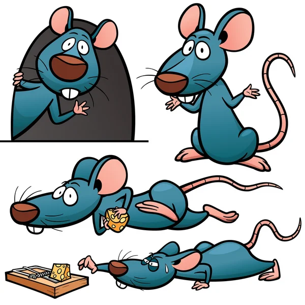 Rat stripfiguur — Stockvector