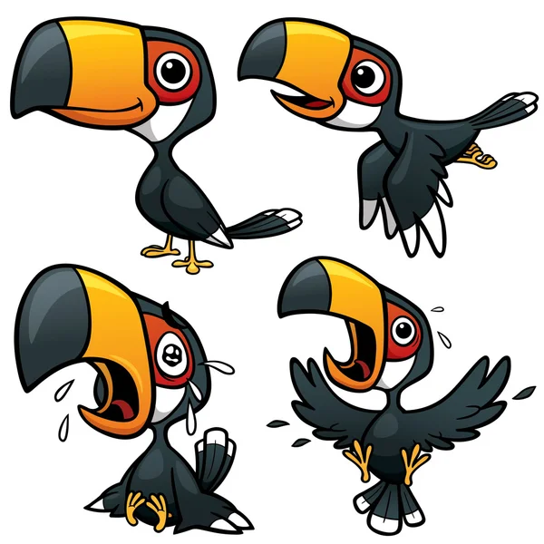 Cartoon Hornbill Character — Stock Vector