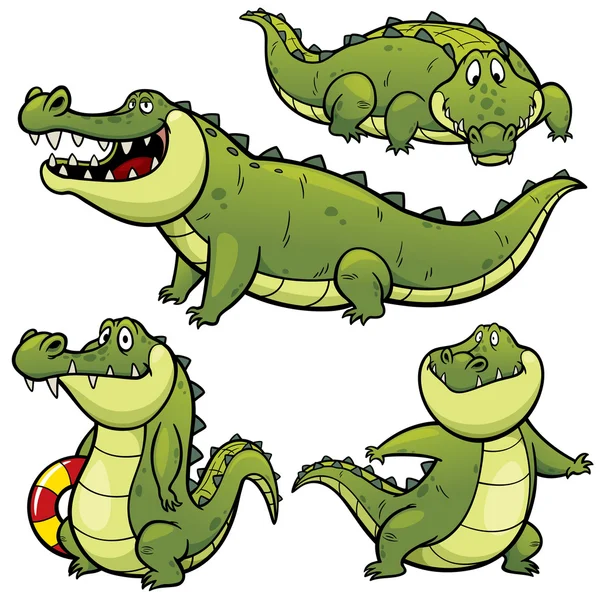 Personagem de Crocodilo dos desenhos animados —  Vetores de Stock