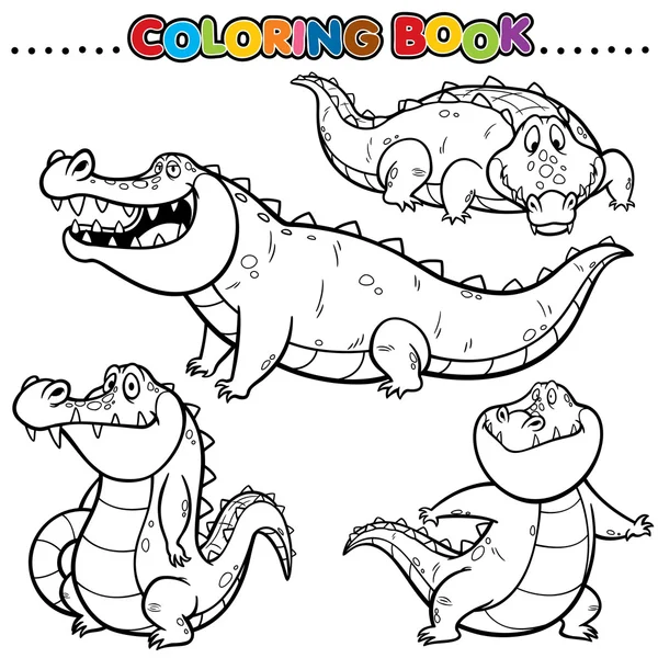 Cartoon Coloring Book — Stock Vector