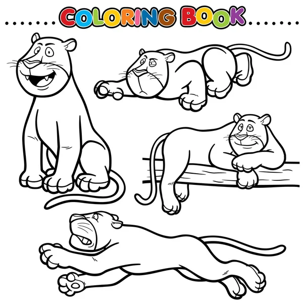 Cartoon Coloring Book — Stock Vector