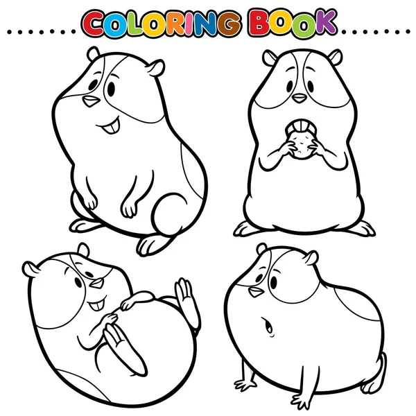 Cartoon Coloring Book — Stock Vector