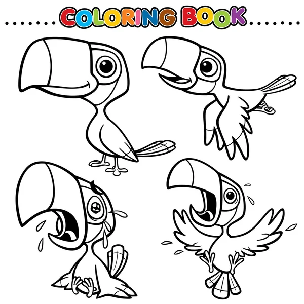 Cartoon Coloring Book — Stock Vector