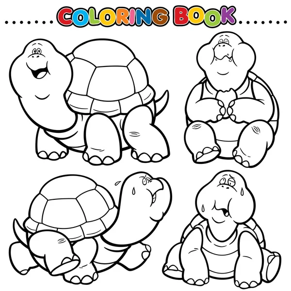 Cartoon Coloring Book — Stock Vector