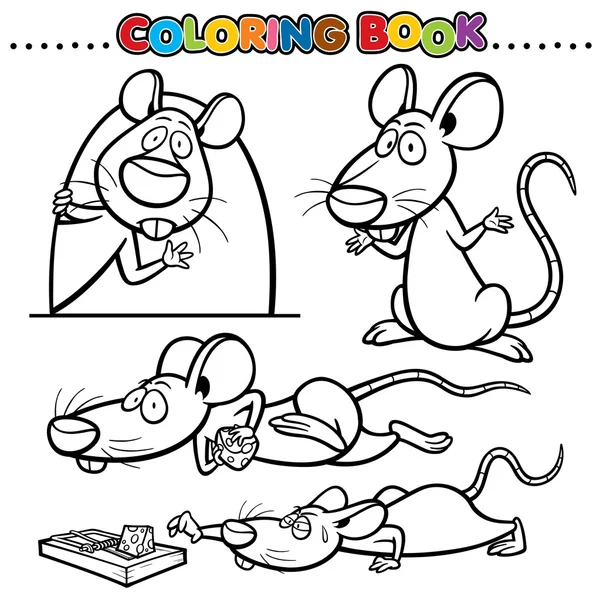 Cartoon Coloring Book — Stock Vector