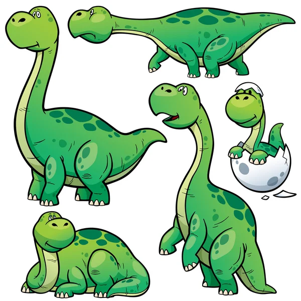 Dinozorlar karakter karikatür — Stok Vektör