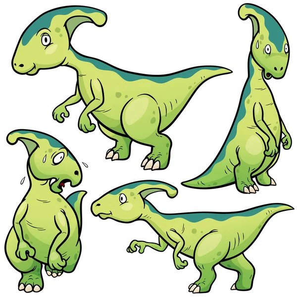 Personaje de dibujos animados de dinosaurios — Vector de stock