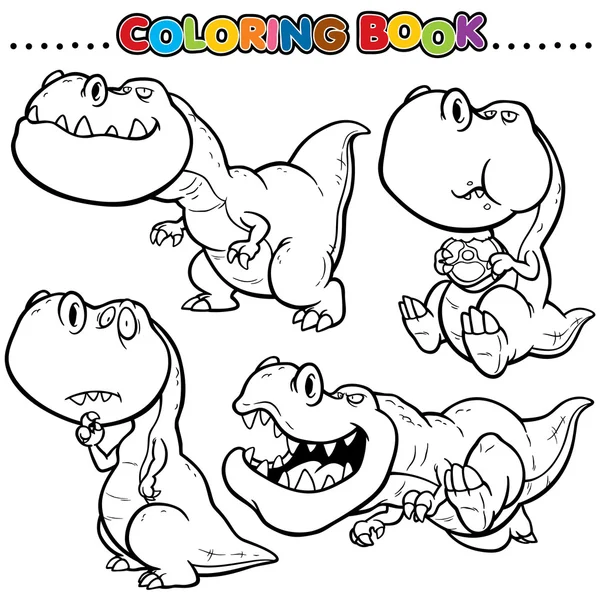 Cartoon Coloring Book — Stock Vector