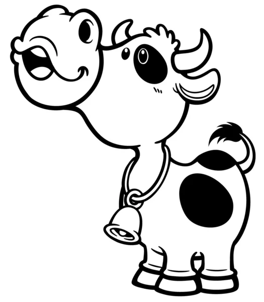 Vaca de dibujos animados — Vector de stock