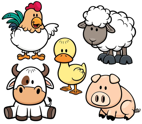 Granja de animales — Vector de stock