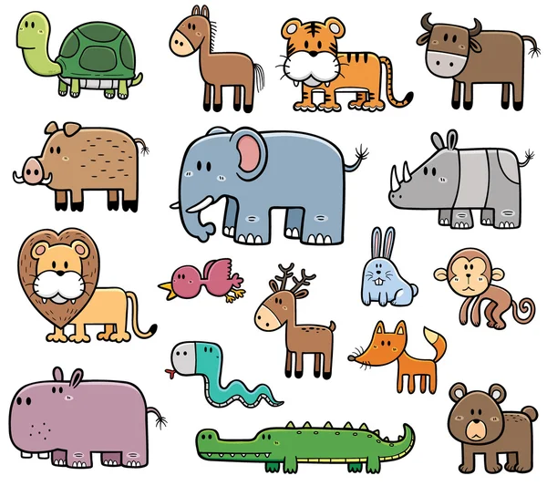 Set de animales salvajes — Vector de stock