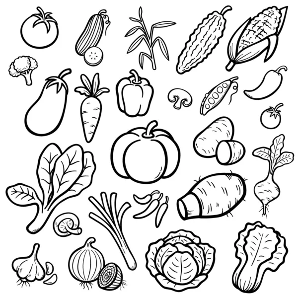 Set de légumes — Image vectorielle