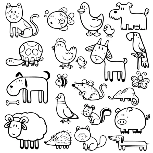 Animales de dibujos animados — Vector de stock