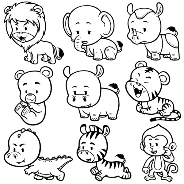 Animales — Vector de stock