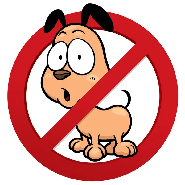 Kein Hundeschild — Stockvektor