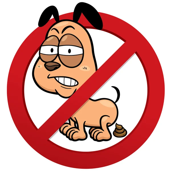 Pas de crotte de chien — Image vectorielle